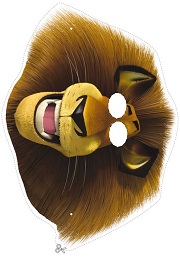 Çocuklar İçin  Aslan Hazır Maske Şablonları 